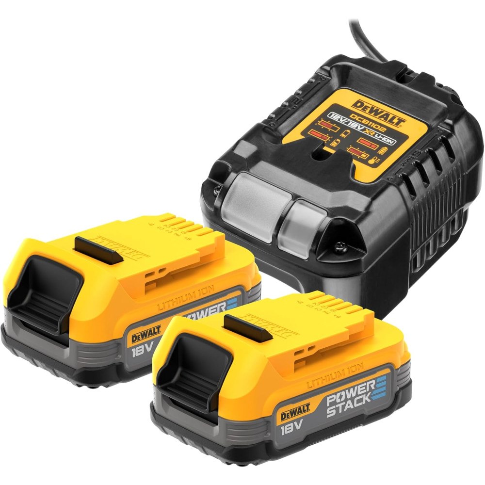DeWalt Dewalt DCB1102E2-QW Pack 2 Batteries Powerstack XR 18V – 1.7Ah Li-Ion