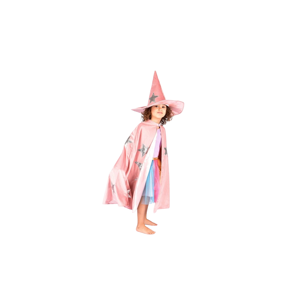 Den Goda Fen Den Goda Fen - Velvet Cape w. Hat - Dusty Pink (3-8 years) (F77602)