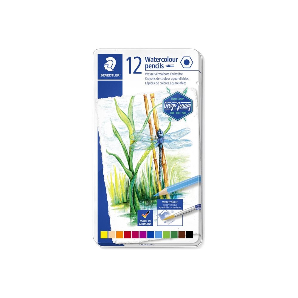 STAEDTLER STAEDTLER - färgpenna - gul, röd, vinröd, blå, blekblå, orange, persika, grön, pilgrön, rödviolett, van dyke-brun, svart...