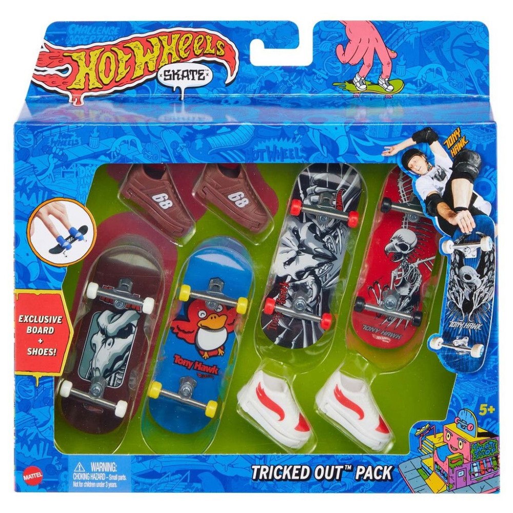 Hot Wheels Hot Wheels - Skate Tony Hawk - Fingerboards & Skate Shoes Multipack (HGT84) (asst)