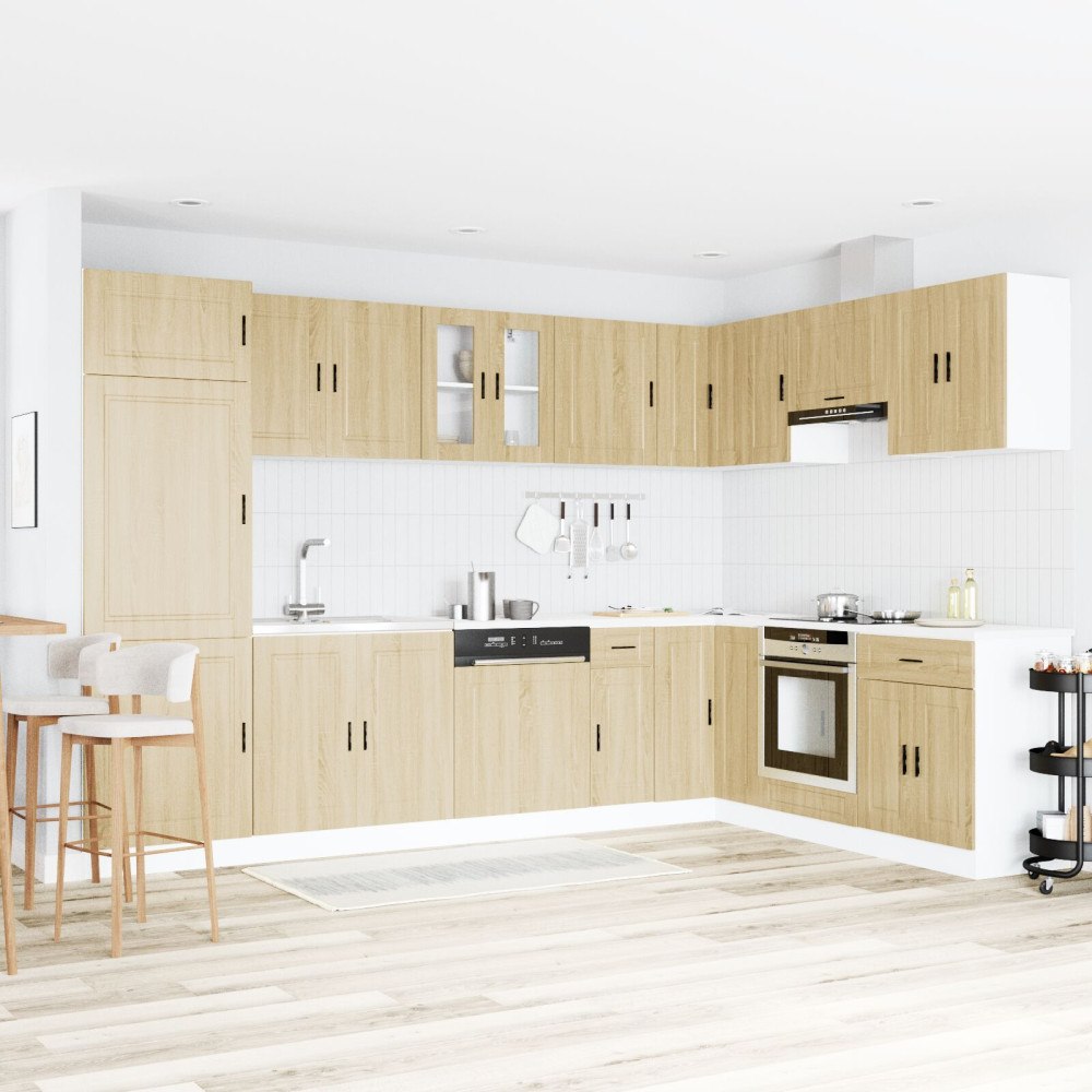 vidaXL underskåp "Porto" med diskho i sonomaek 80x46x84,5 cm i konstruerat trä