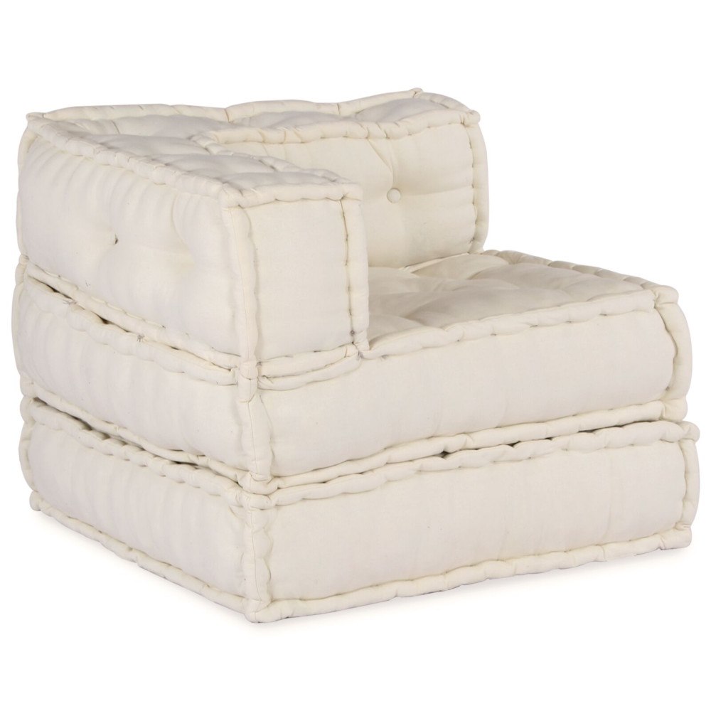 vidaXL Modulär soffa 4 pcs Kräm 70 x 70 x 56 cm tyg