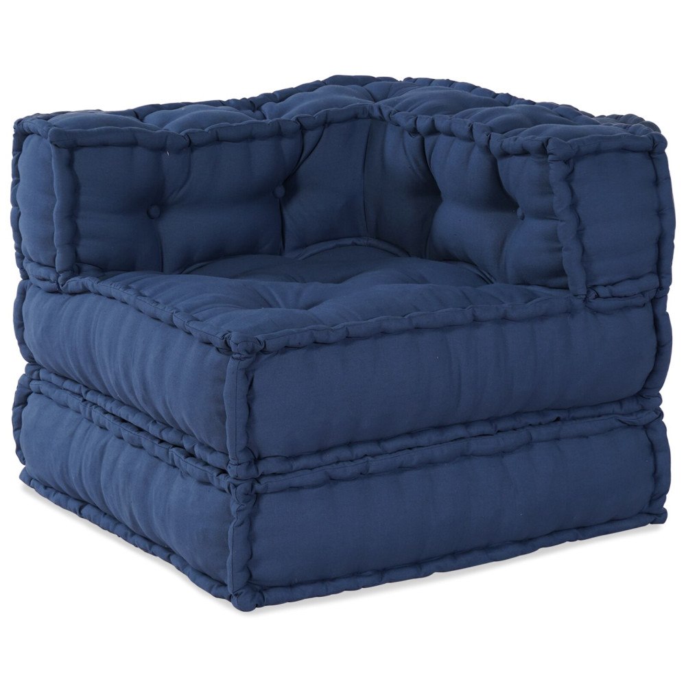 vidaXL Modulpuff 2 st indigo tyg