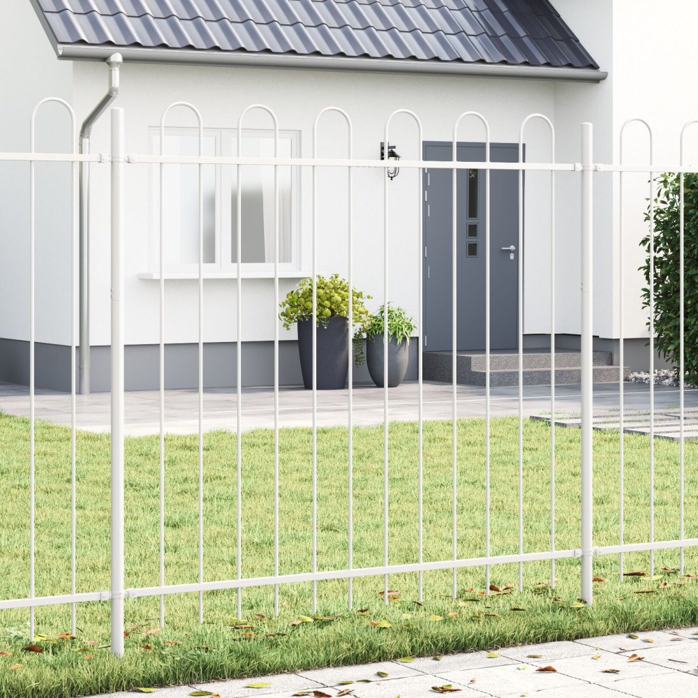 vidaXL Trädgårdsstängsel BOXTEL 3 st 5,1 x 1,5 m Pulverlackerad stål