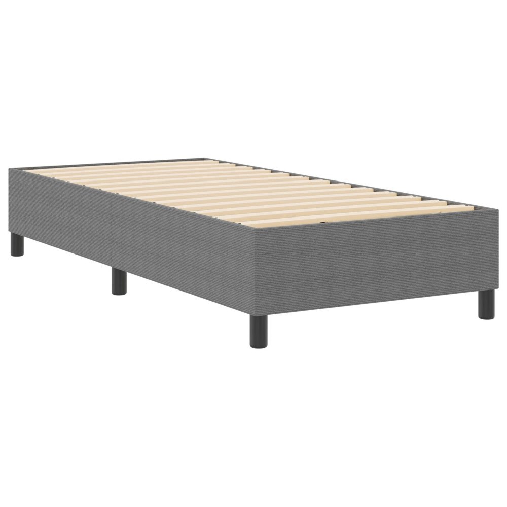 vidaXL Plattform sängram Ljusgrå 100 x 200 cm Kordread tyg