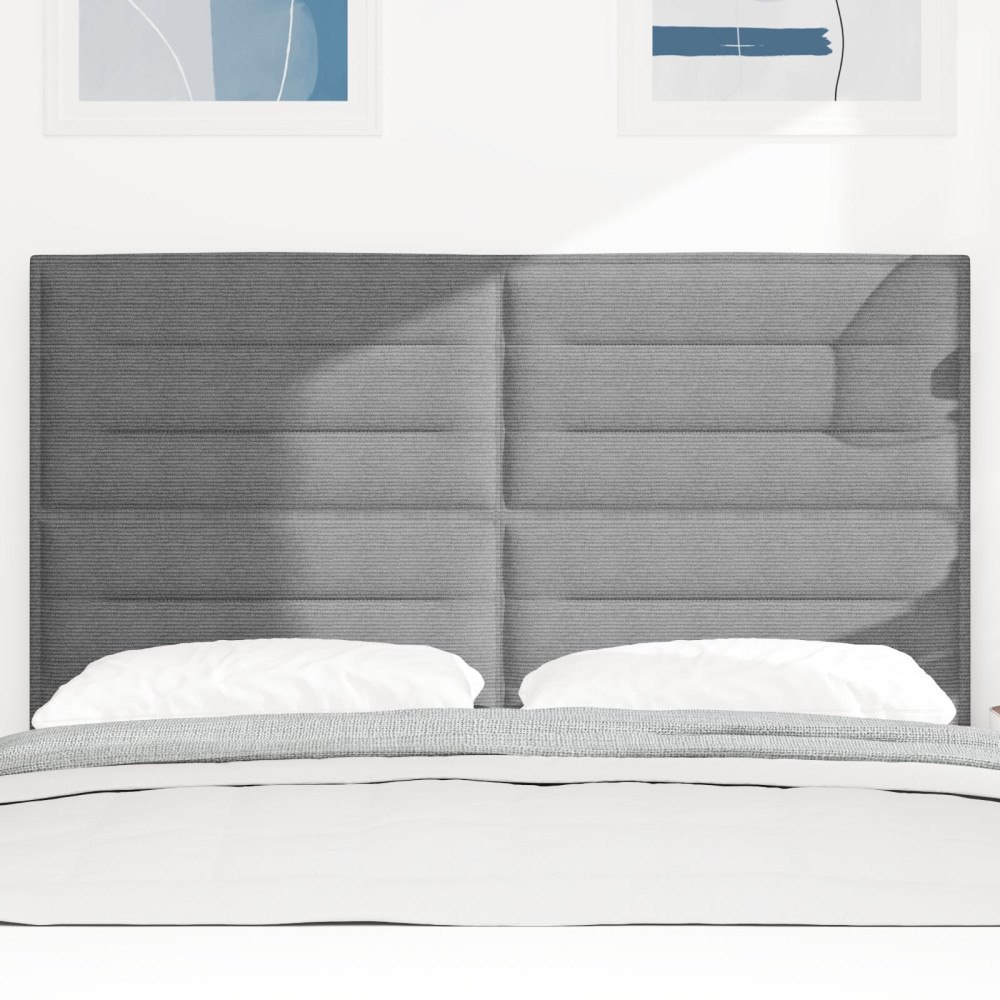 vidaXL Sänggavel enkel design ljusgrå 160 cm manchestertyg