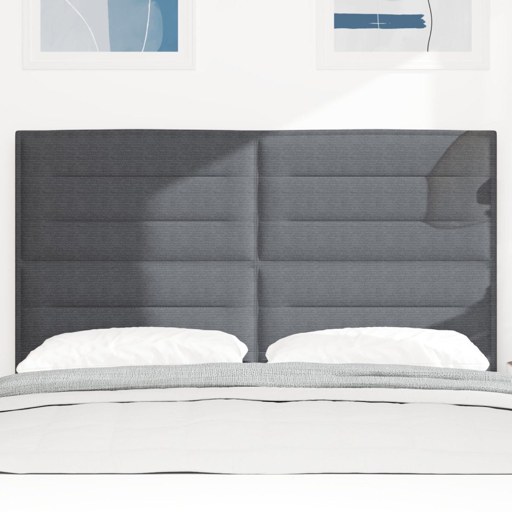 vidaXL Sänggavel enkel design mörkgrå 160 cm manchestertyg