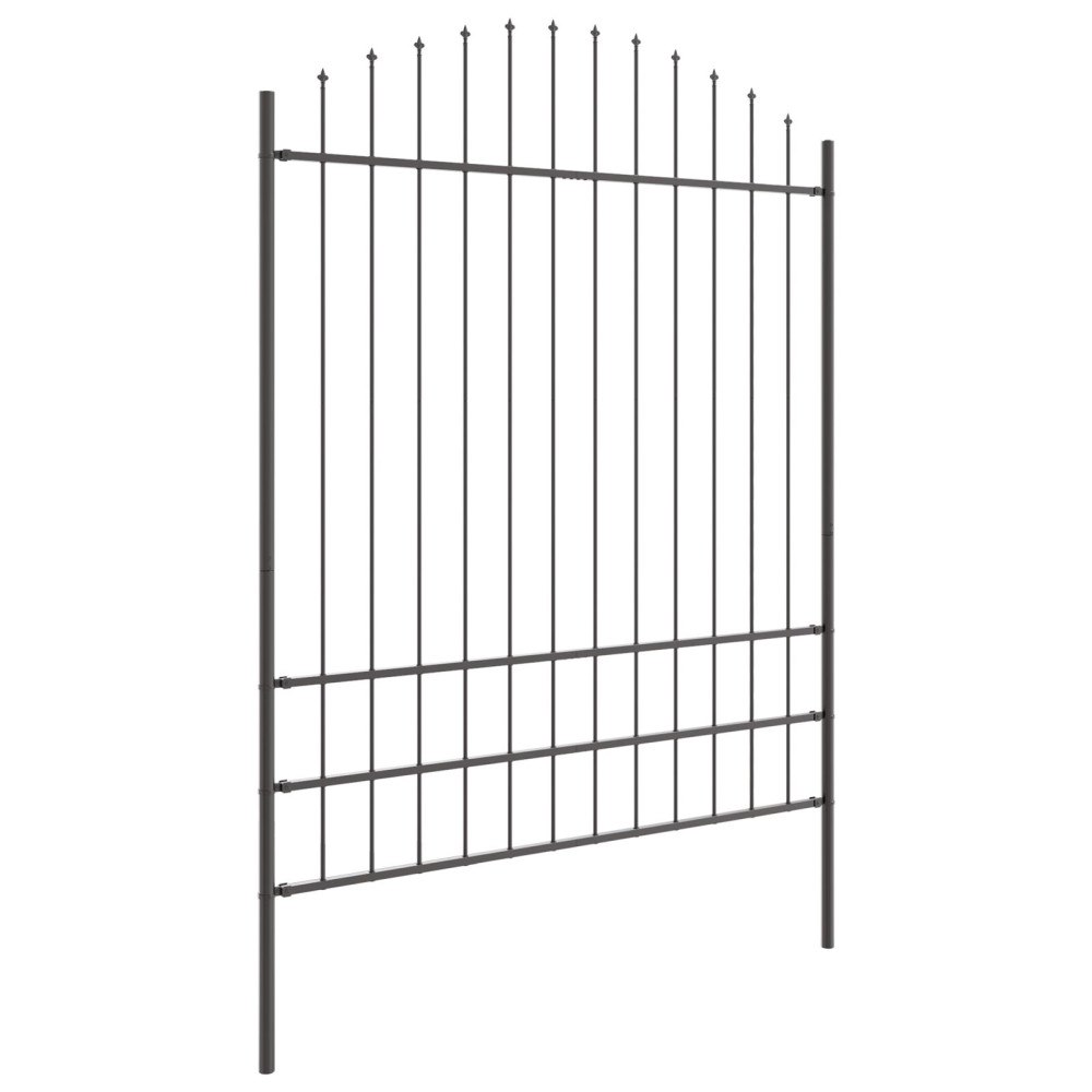 vidaXL Trädgårdsstängsel WOERDEN 8 st 170 x 225 cm Pulverlackerat stål