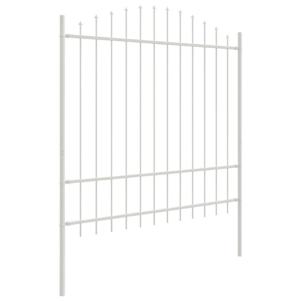 vidaXL Trädgårdsstängsel WOERDEN 2 st 170 x 215 cm Pulverlackerat stål