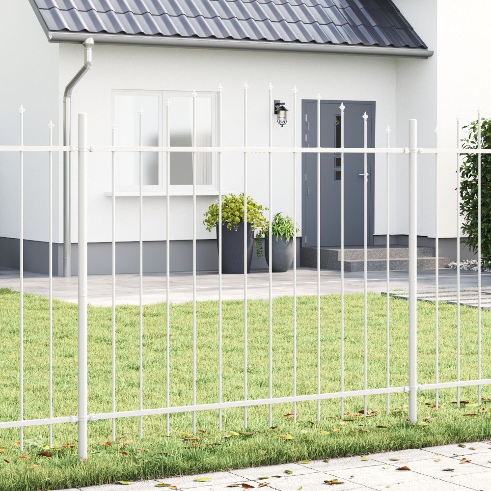 vidaXL Trädgårdsstängsel WOERDEN 5 st 170 x 165 cm Pulverlackerat stål