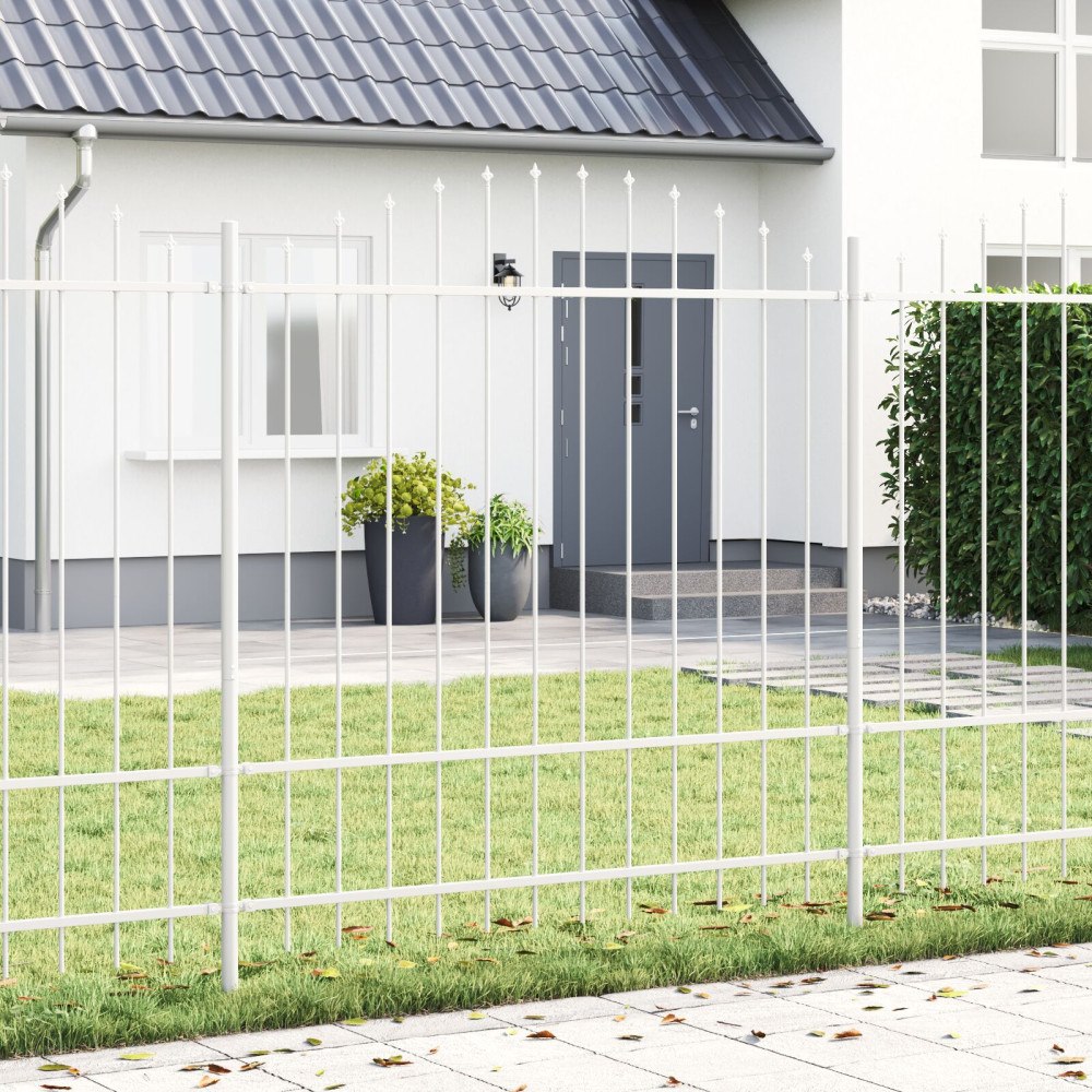 vidaXL Trädgårdsstängsel WOERDEN 5 st 170 x 215 cm Pulverlackerat stål