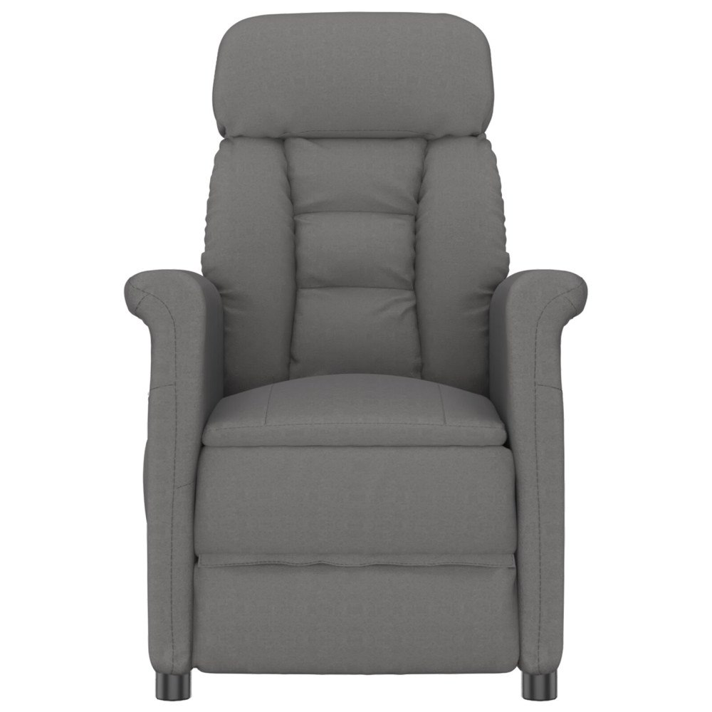 vidaXL Reclinersoffa Mörkgrå Mörkgrå 70.5 x 96.5 x 95 cm tyg