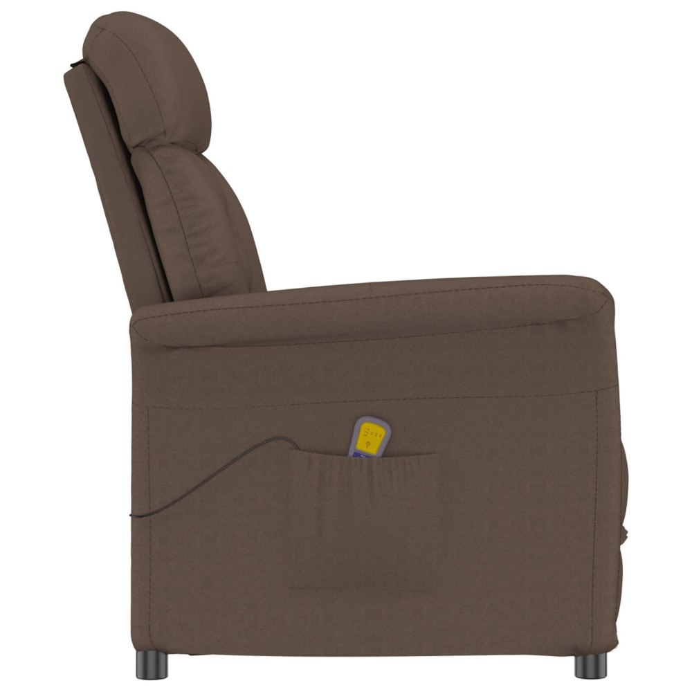 vidaXL Massagestol Brun Mikrofiber