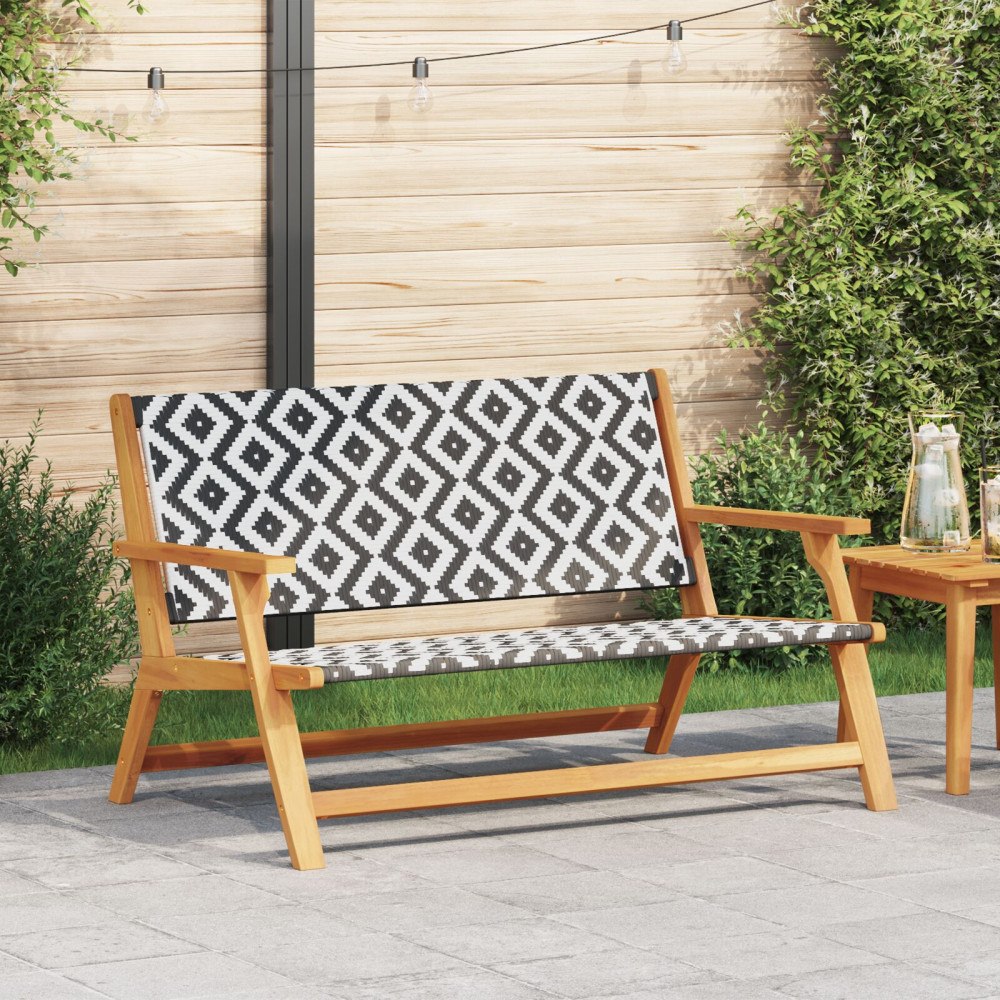 vidaXL Trädgårdsmöbler Vit 122 x 78 x 73cm Massivt akaciaträ