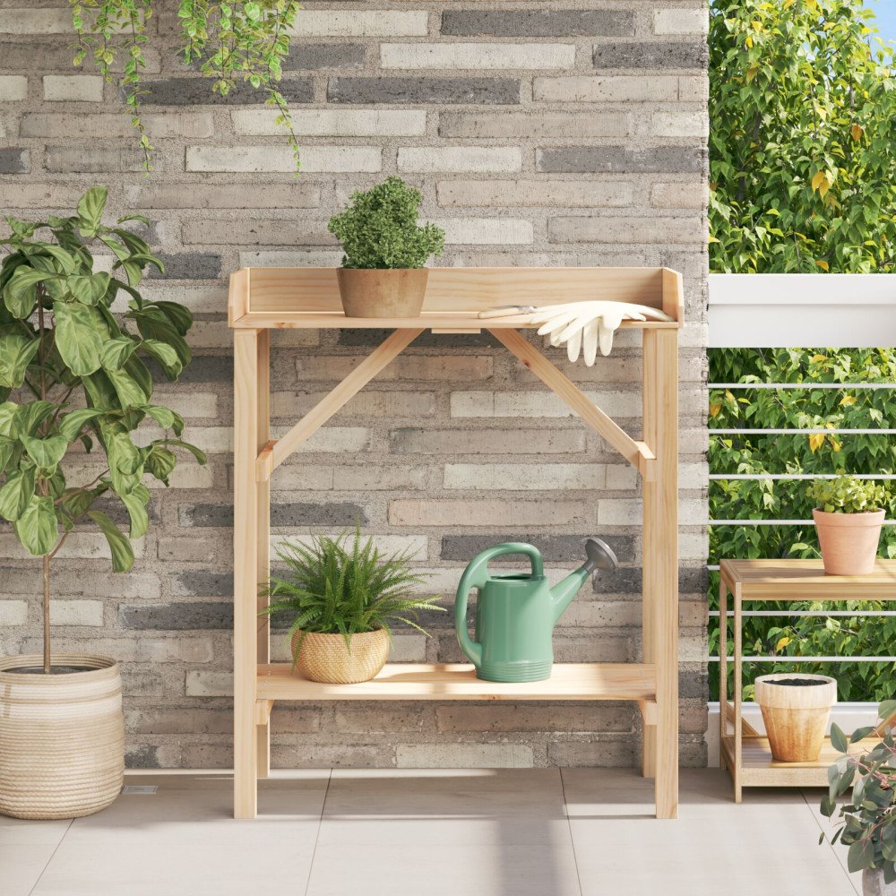 vidaXL Trädgård Kylbänk 75x40x90 cm Solitt Trä Tall
