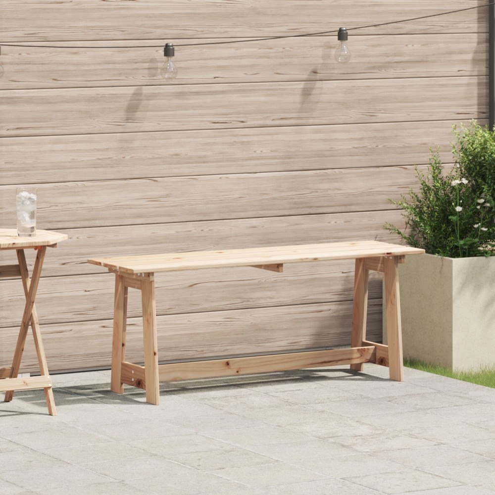 vidaXL Utomhusbänk 119x35x47 cm Massivt tallträ