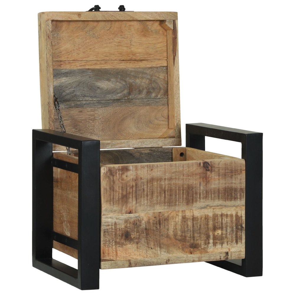 vidaXL Förvaringskistor 40x30x30cm Solid Mangoträ och Metall