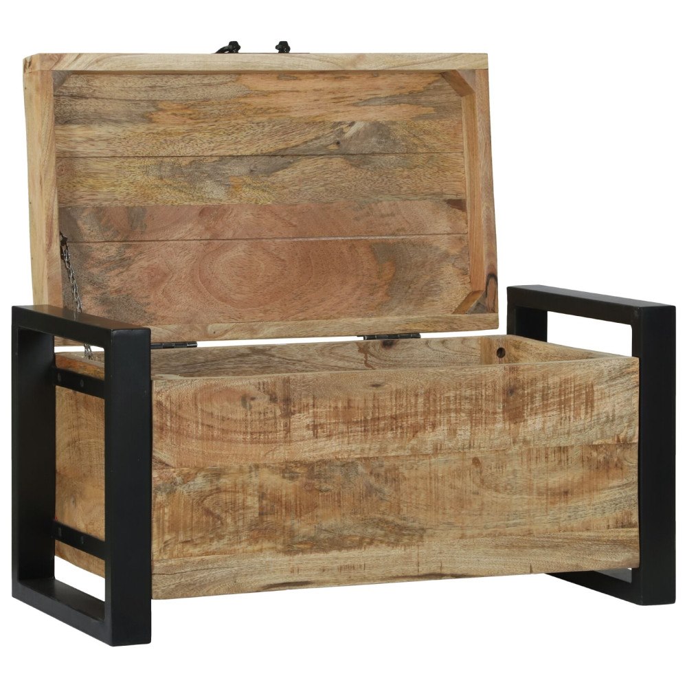 vidaXL Förvaringskistor 60x30x30cm Massivt Mangoträ och Metall