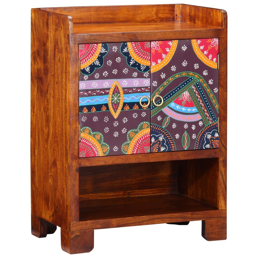 vidaXL Skoskåp 55x35x75 cm Solid Akacia