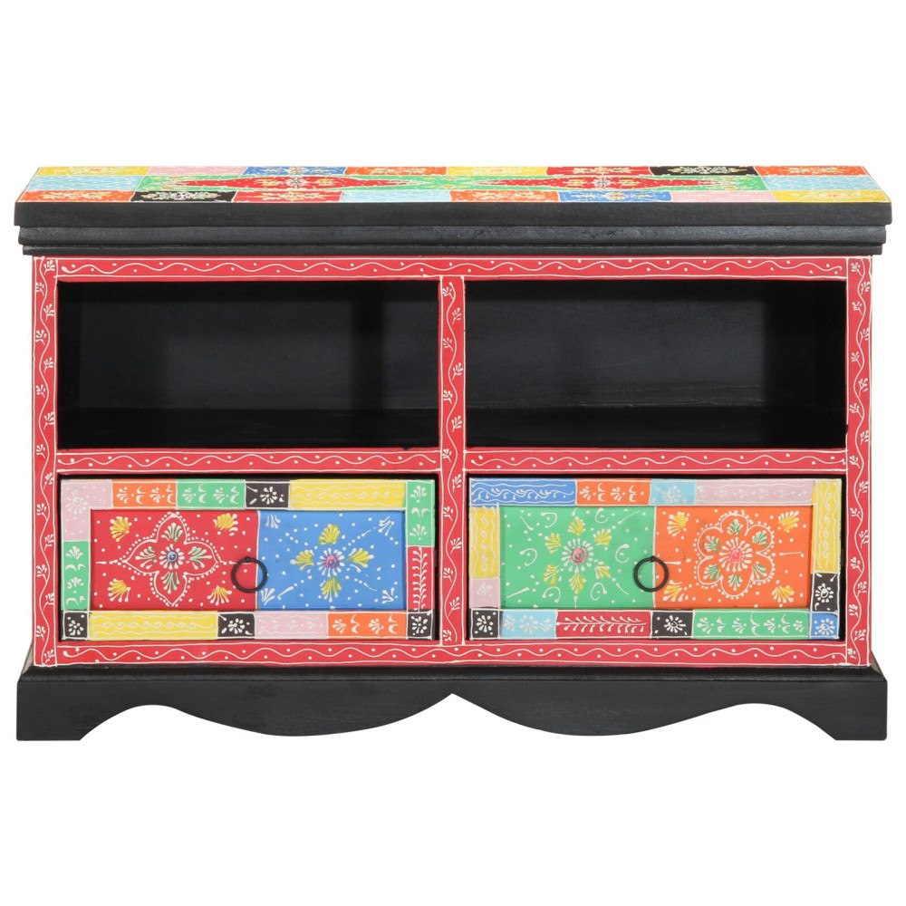 vidaXL TV-bänk i flera färger 80x35x50 cm av massivt mangoträd