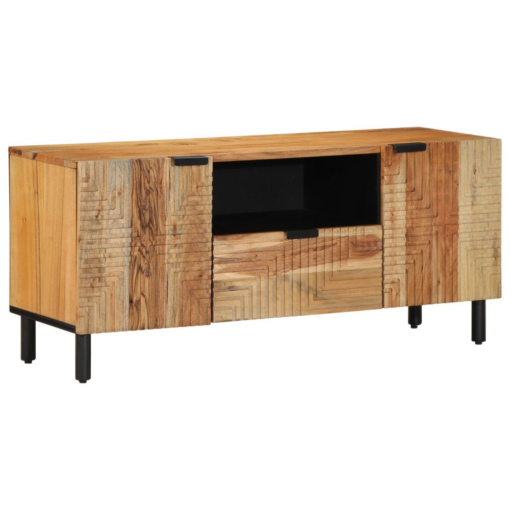 vidaXL TV-bänk 105x33,5x46 cm Massivt akaciaträ