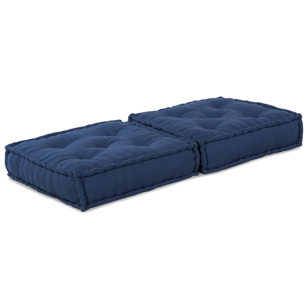 vidaXL Modulär Puff Indigo 70x70x36 Tyg