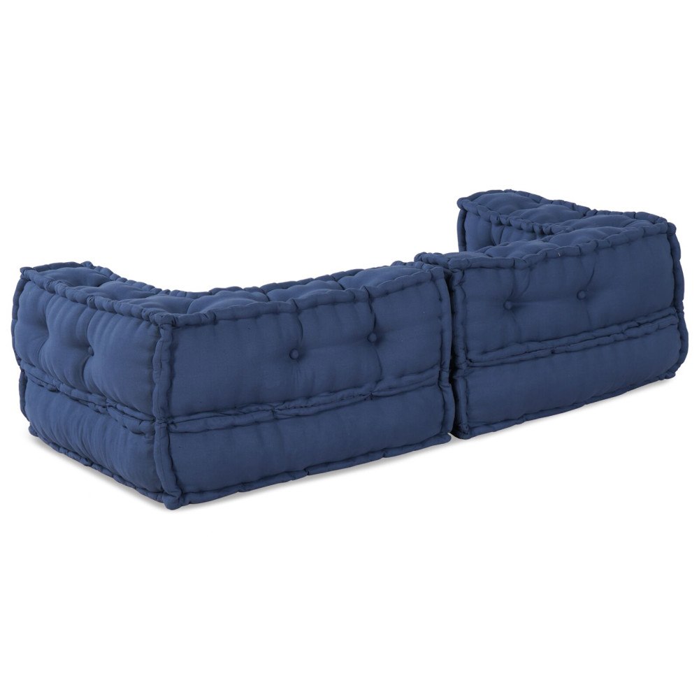 vidaXL Modulär Puff Indigo 140x70x36 Tyg