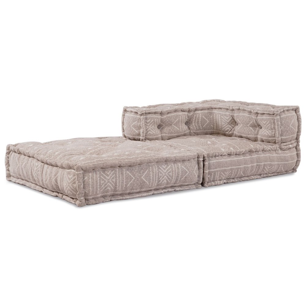 vidaXL Modulpuff Ljusbrun 70x70x54 Tyg