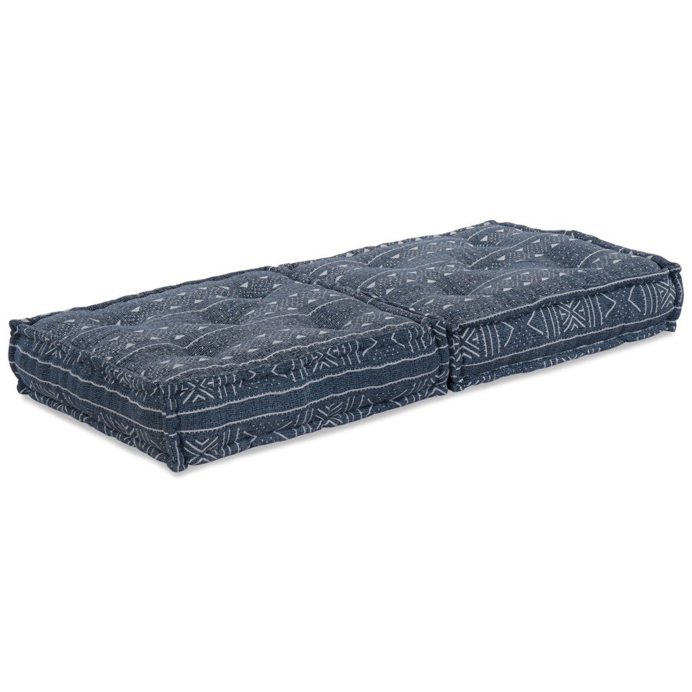 vidaXL Modulerbar Puff Indigo 70x70x36 Tyg