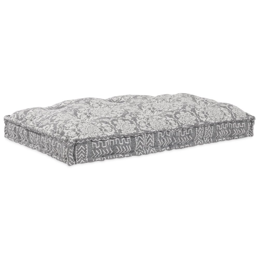 vidaXL Pallkudde Ljusgrå 120x80x12 cm Tyg