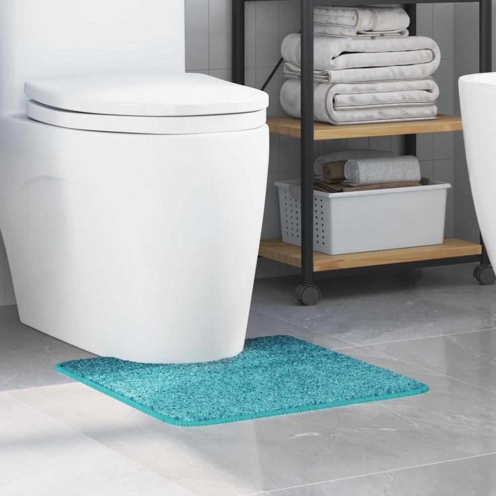 vidaXL Badmat U-formad Turkos 50x50 cm Polypropylen Halkfri