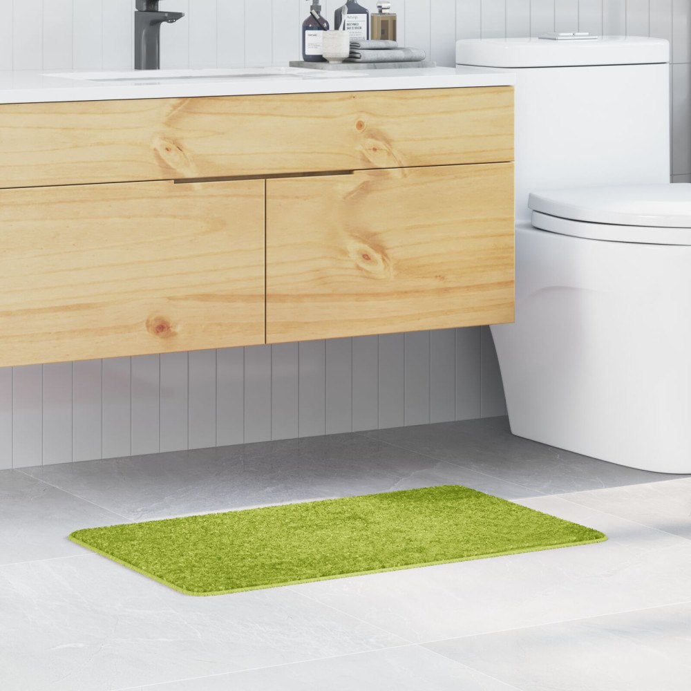 vidaXL Badrumsmatta Rektangulär Grön 50x80 cm Polypropylen Rutschfri