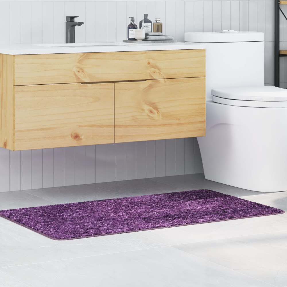 vidaXL Badrumsmatta Rektangulär Blå 70x120 cm Polypropylen Halkfri