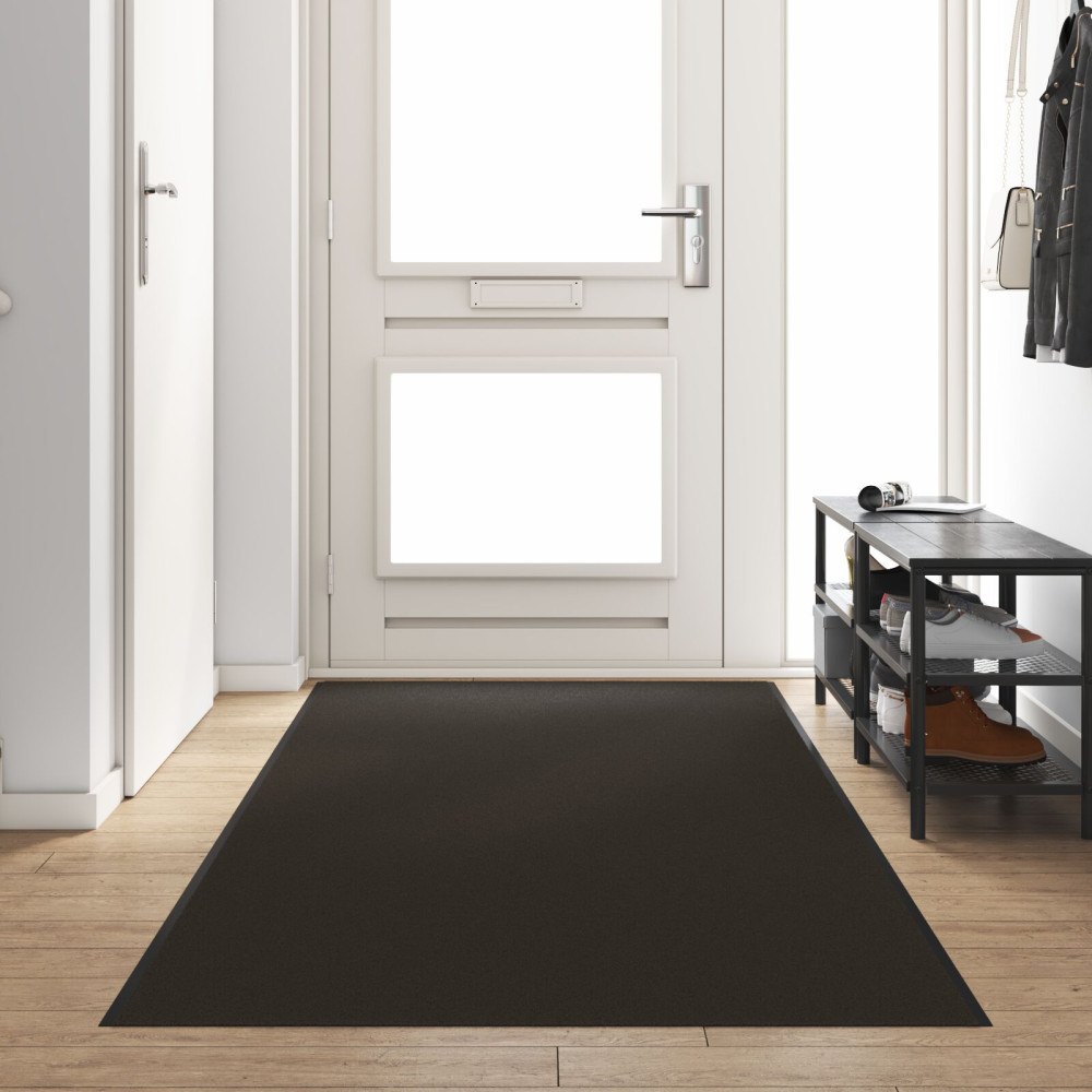 vidaXL Dörrmatta Tvättbar Svart 120x350 cm