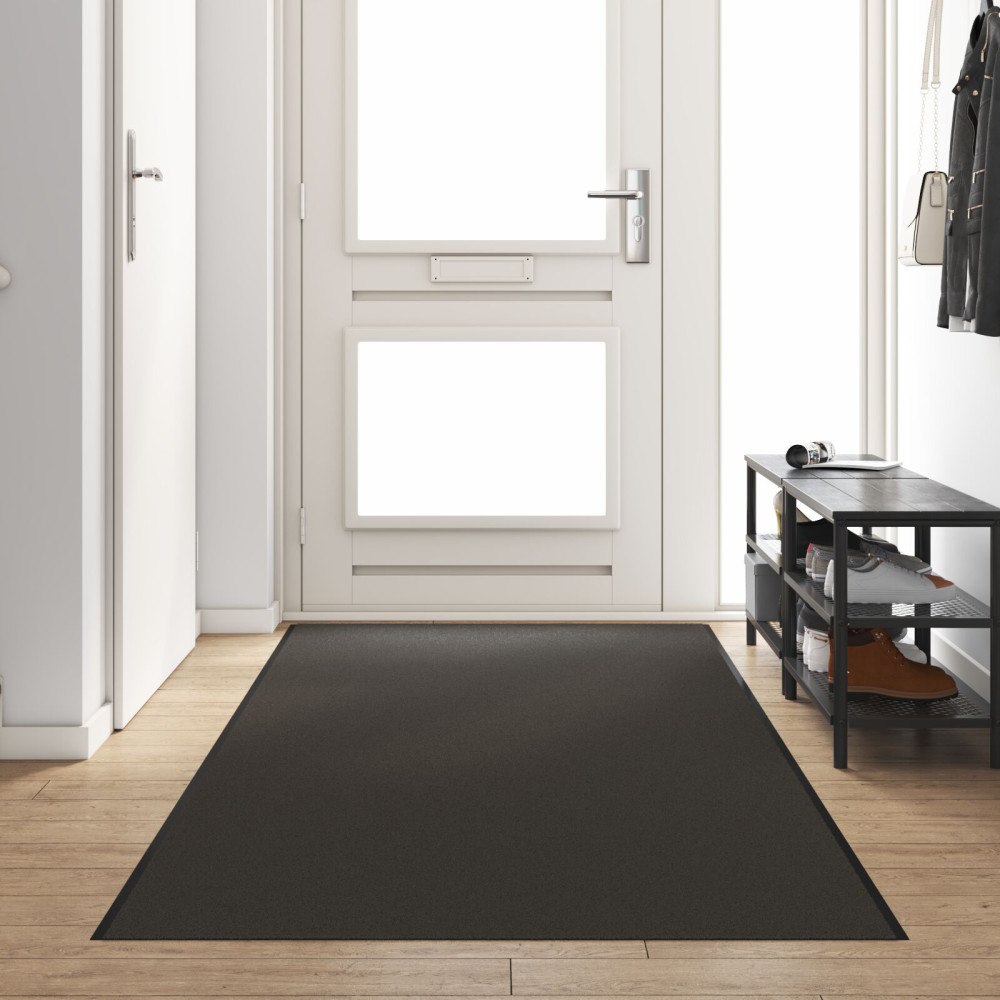 vidaXL dörrmatta som går att tvätta, antracit, 120x350 cm