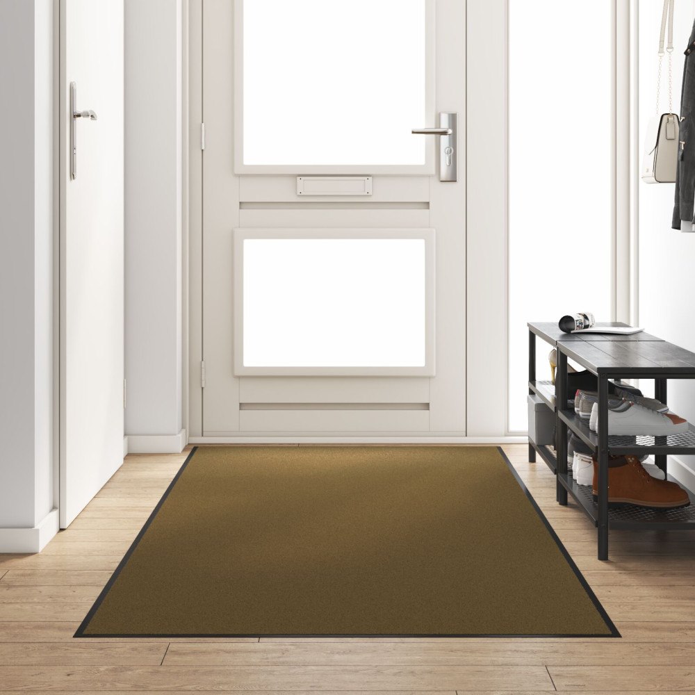 vidaXL Tvättbar Dörrmatta Brun 120x250 cm