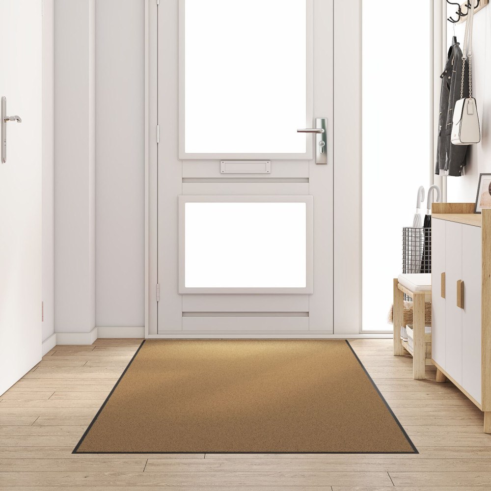 vidaXL Tvättbar Dörrmatta i Grädde 120x250 cm