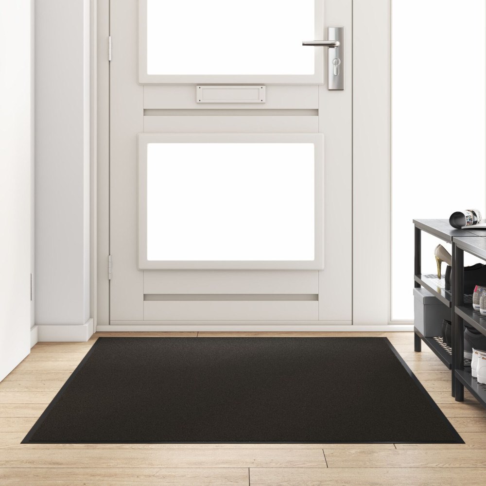 vidaXL Rektangulär Dörrmatta Svart 120x180 cm