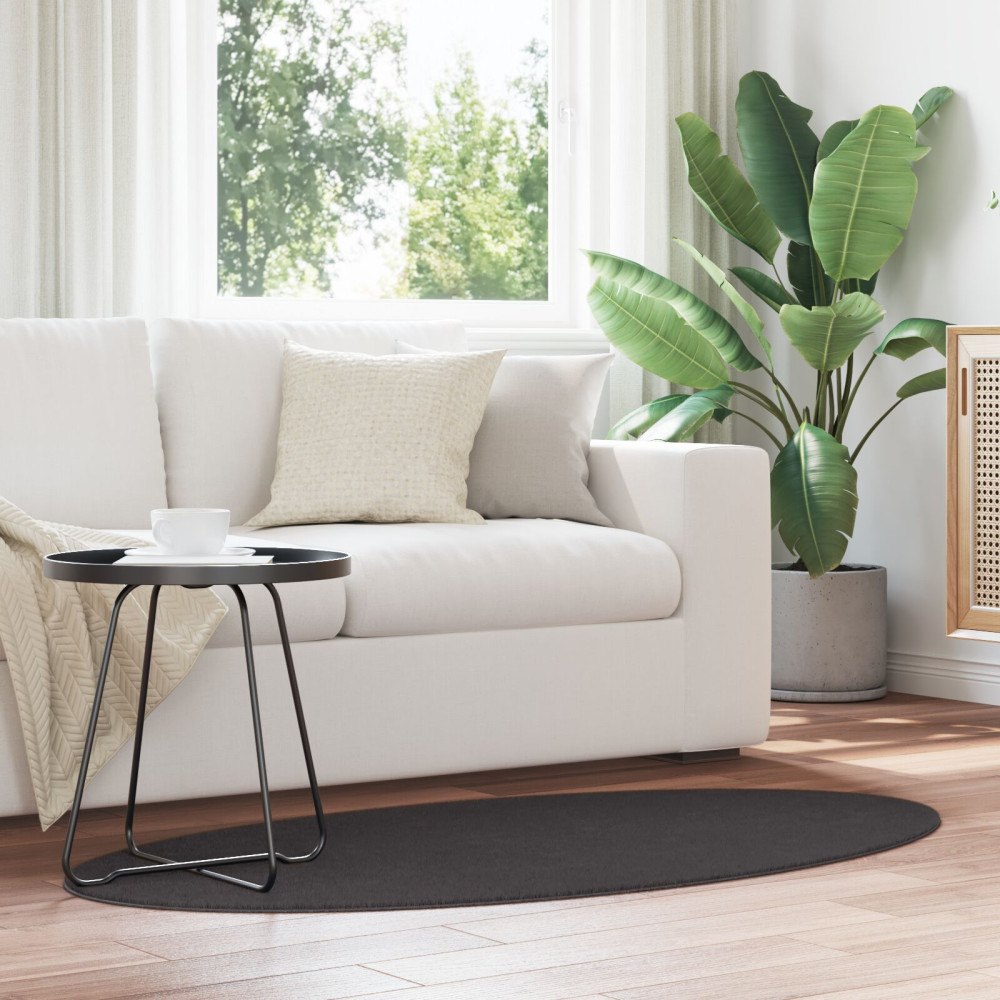 vidaXL Mattor Antracit Polyester 80 x 150 cm Halkfri Områdesmatta