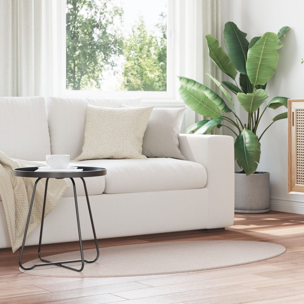 vidaXL Mattor Sand Bomull 80 x 150 cm Halkfri Områdesmatta Oval