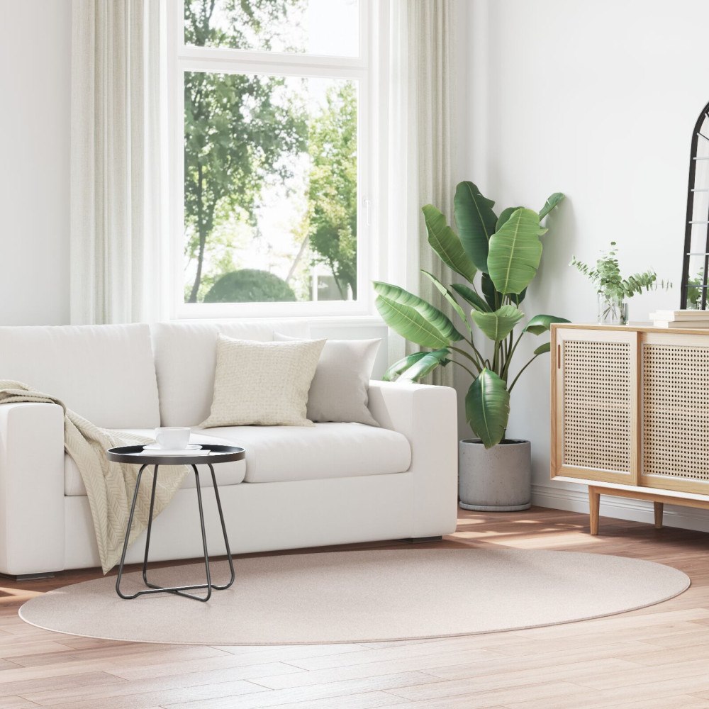 vidaXL Matta "HUARTE" Sand 160x230 cm Oval