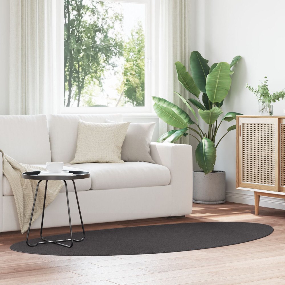 vidaXL Matta ""HUARTE"" Kort Lugg Mjuk och Tvättbar Antracit 100x200 cm