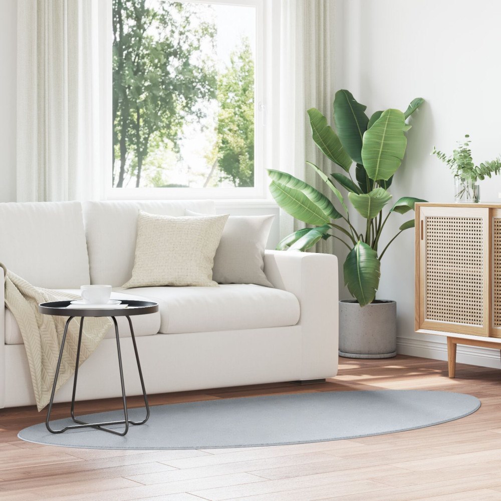 vidaXL Matta "HUARTE" Kort Lugg Mjuk och Tvättbar Grå 100x200 cm
