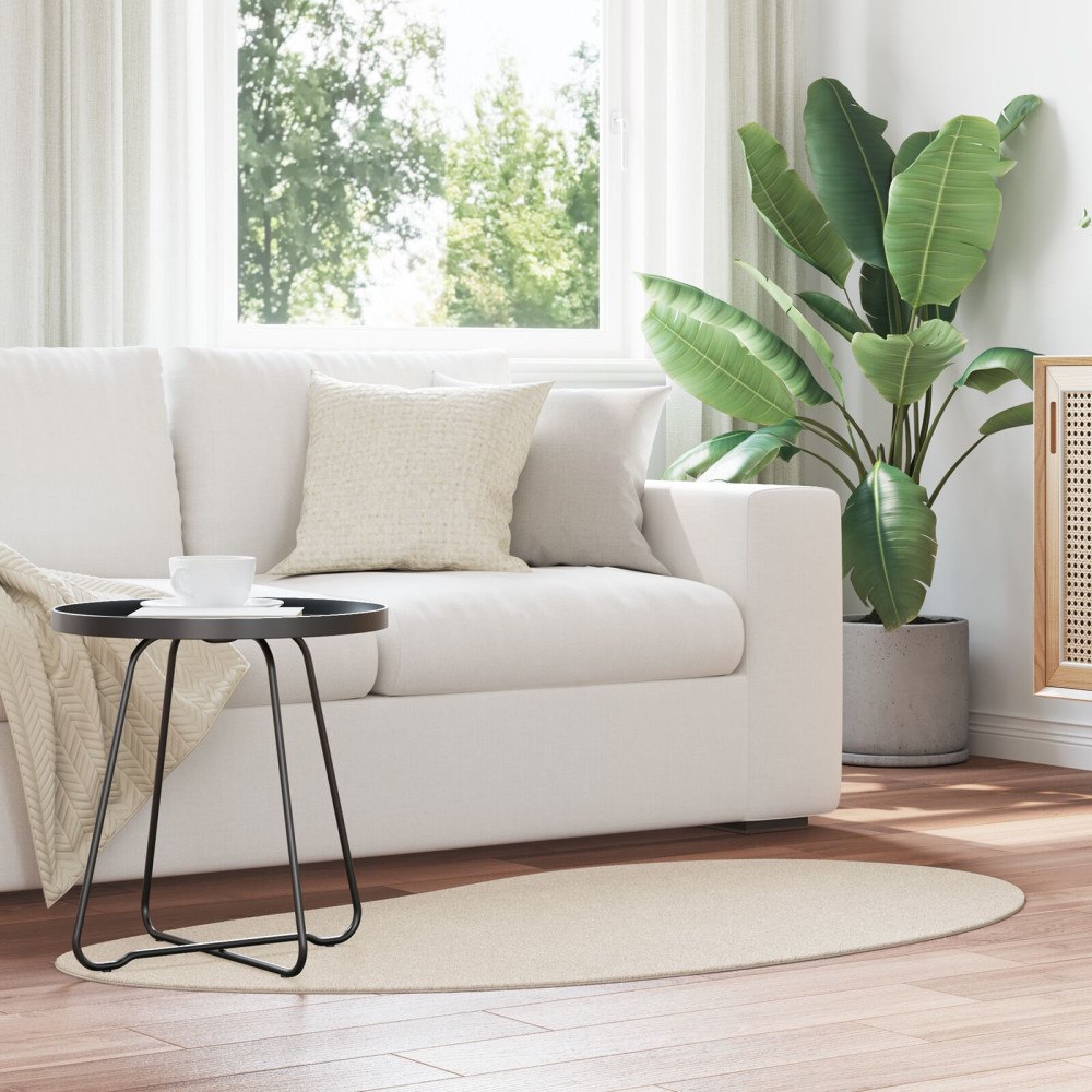 vidaXL Områdesmatta Beige 80x150 cm Polyester Halkfri