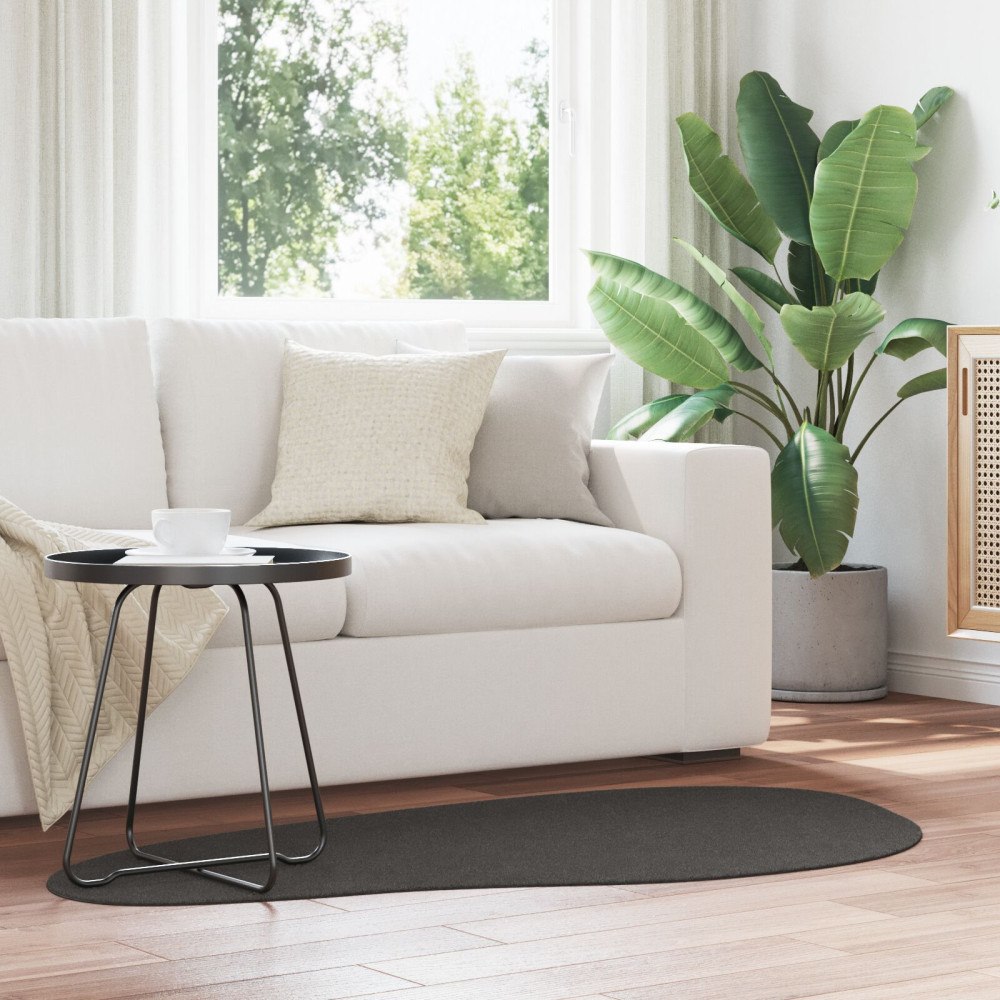 vidaXL Matta 'HUARTE'Kort Lugg Mjuk och Tvättbar Antracit 80x150 cm