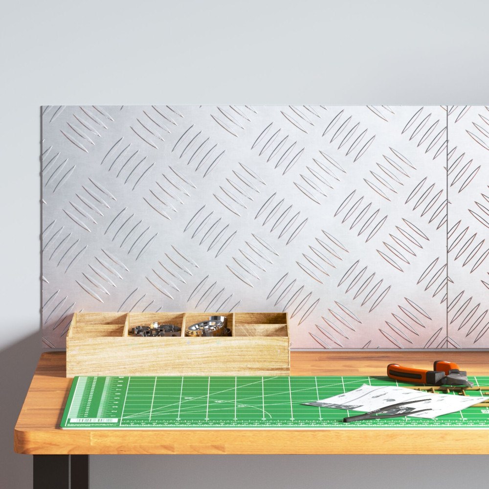 vidaXL Aluminium checkerplattor 2 stycken Halkfria 50x30 cm
