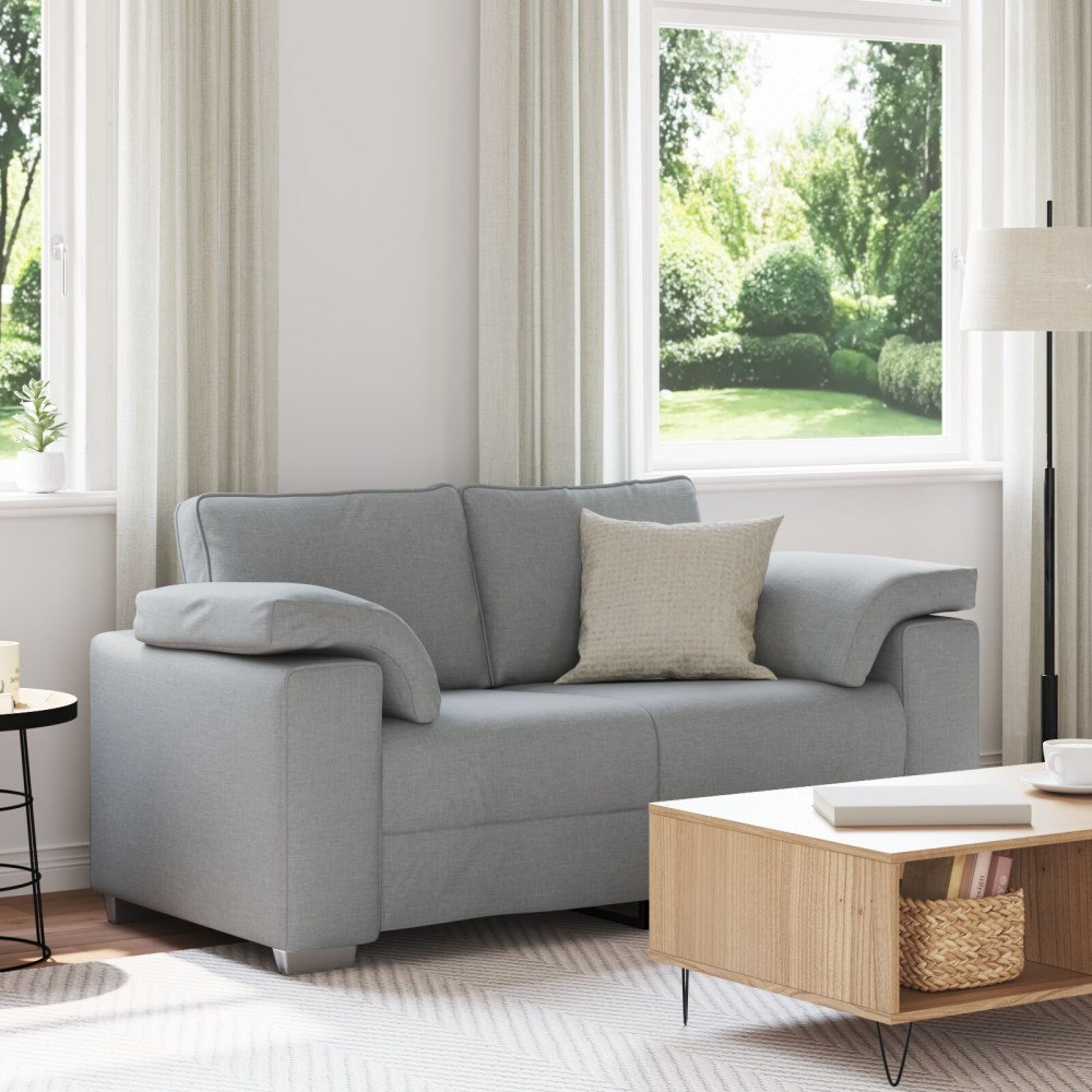 vidaXL Loveseat 120 cm i Ljusgrå Tyg