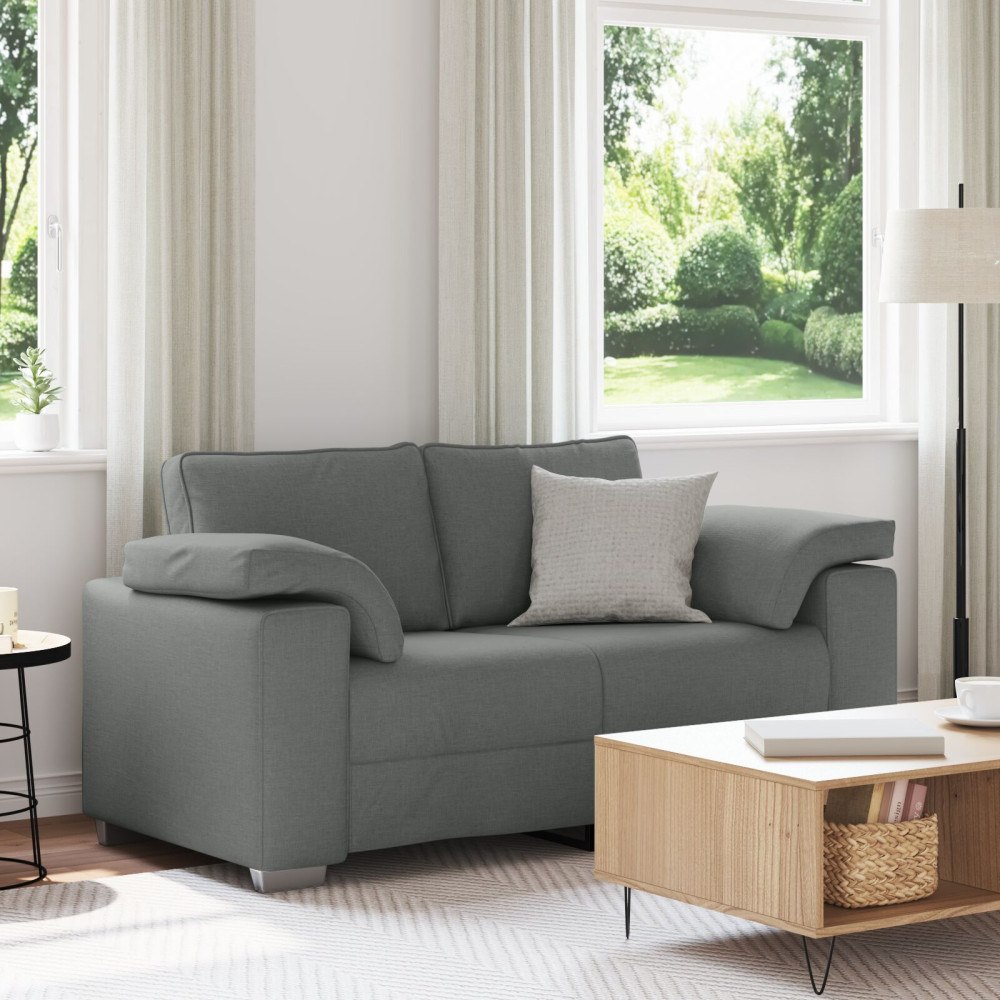 vidaXL Loveseat i Mörkgrå, 120 cm Tyg
