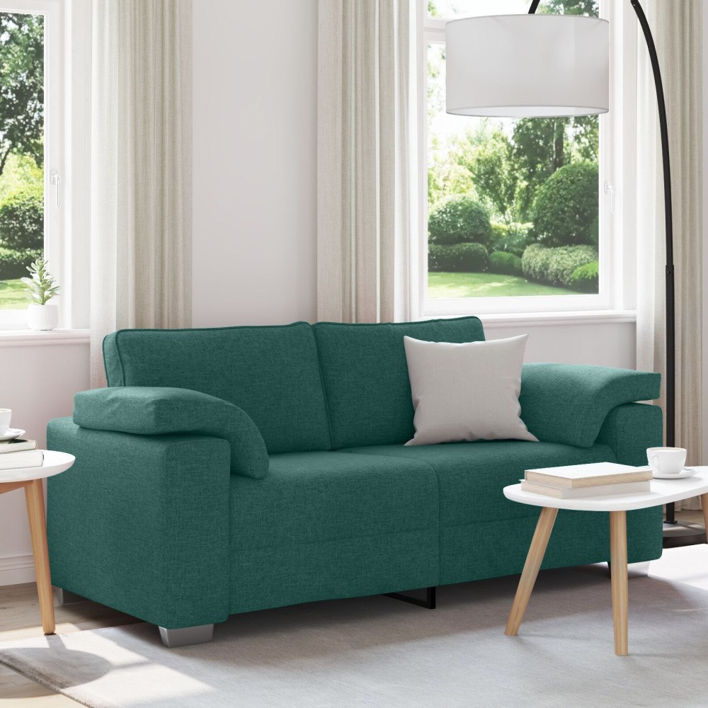 vidaXL Loveseat Soffa Mörkgrön 140 cm Tyg