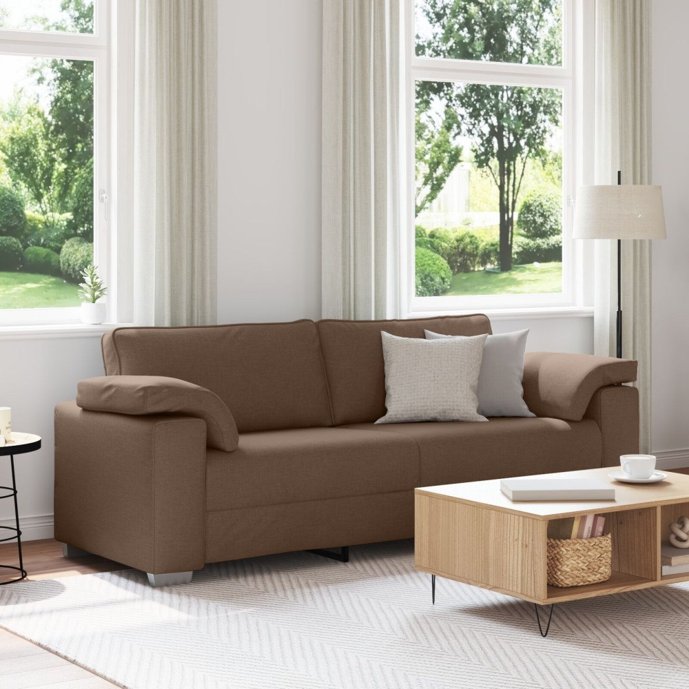 vidaXL Brun 3-Sits Soffa 178 cm Tyg